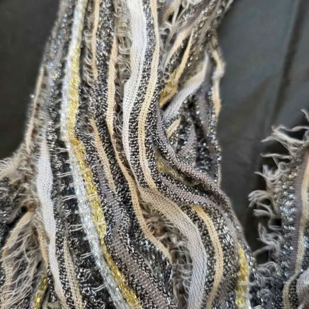 Croft & Barrow Infinity Scarf, silver, gold, black & beige tones - NEW - Picture 2 of 2
